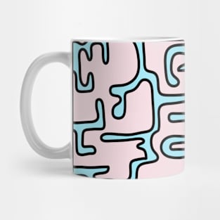 Matisse Inspired Pink and Blue Color Blobs Mug